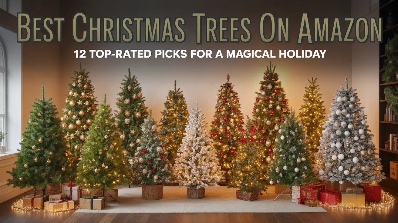 Featured image showing the Best Christmas Trees on Amazon