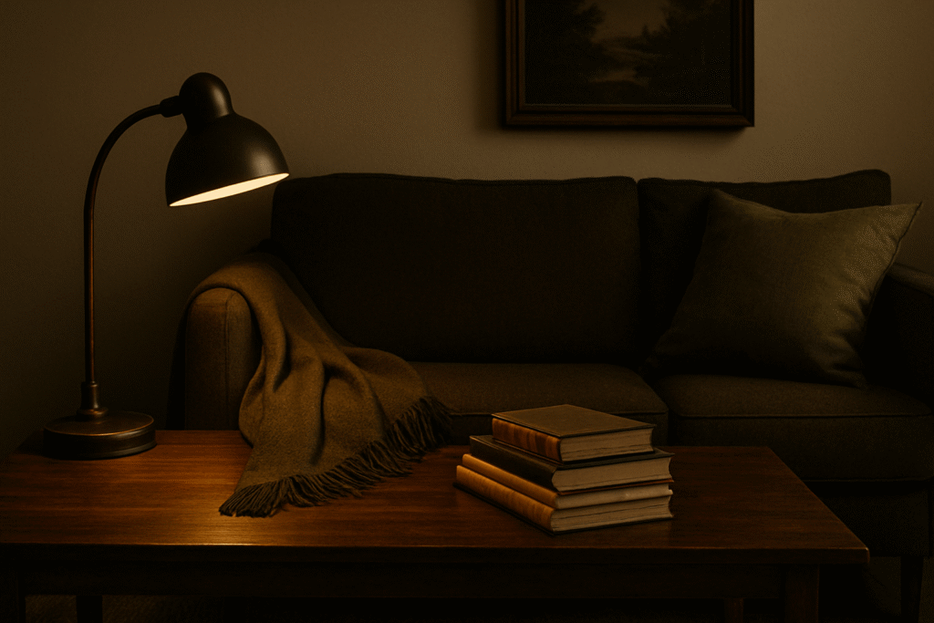 apartment aesthetic ideas for men with earthy tones and vintage accents