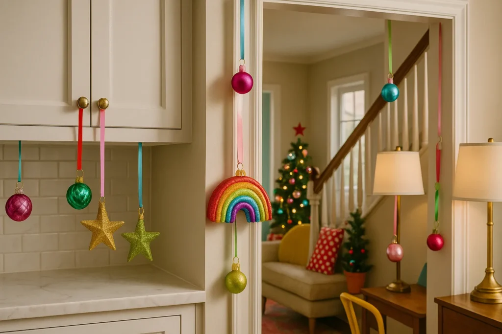 The BEST Kitschy Christmas Ideas – ornaments in unexpected spots