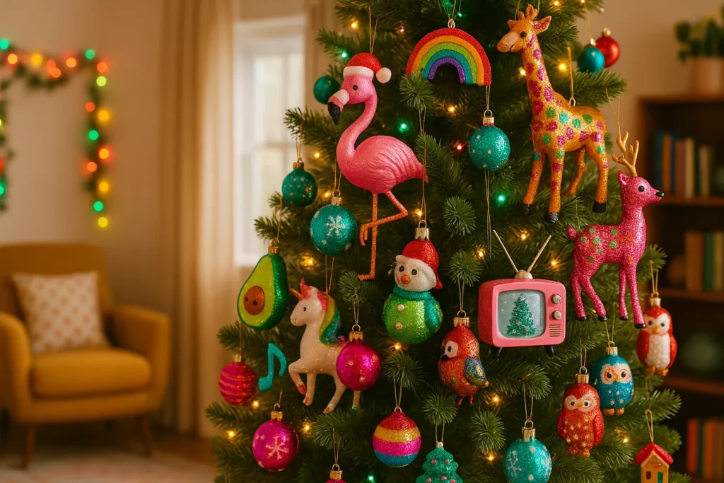 yourselflovehub.com mismatched playful kitschy ornaments
