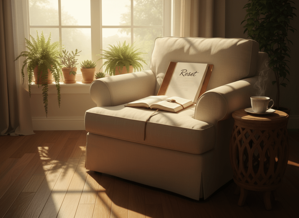 Journaling moment to pause, reflect, and acknowledge where you are.