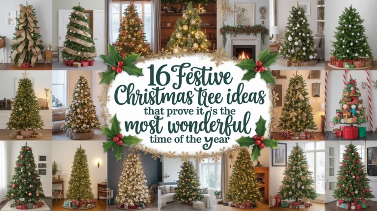 collage of different Christmas treees showing the complete sense of 16 Festive Christmas Tree Ideas That Prove It’s the Most Wonderful Time of the Year