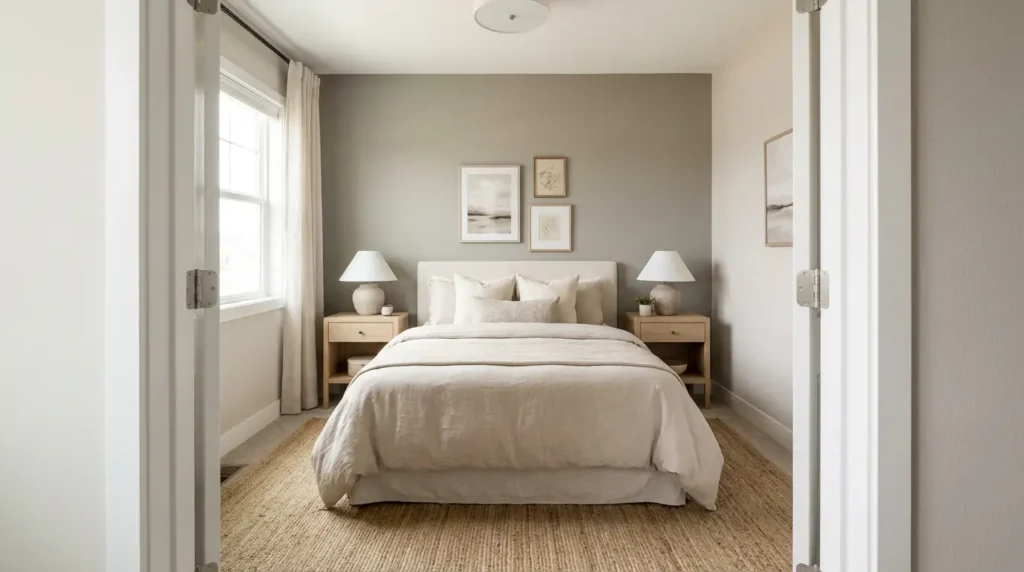 Balanced bedroom layout concept inspired by yourselflovehub.com for improved movement and openness