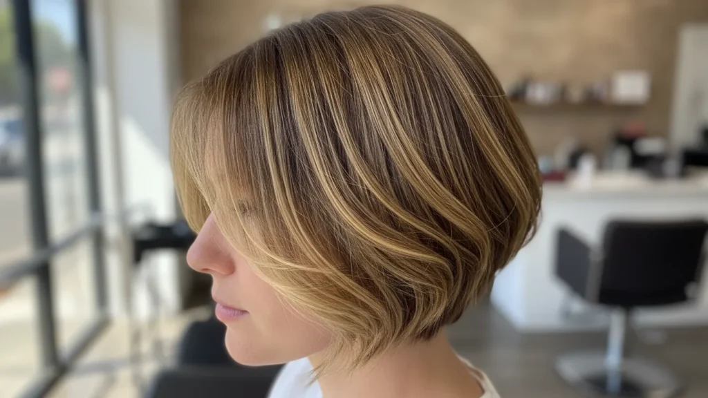 Honey Brown Balayage Ideas for Short Hair with ultra-fine honey highlights for a natural glow