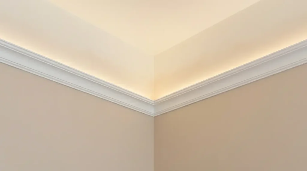 Ceiling paint technique shared by yourselflovehub.com to create height illusion in compact bedrooms