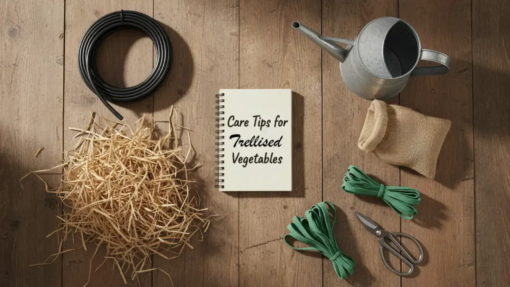 Yourself Love Hub essential care tools for looking after trellised vegetables