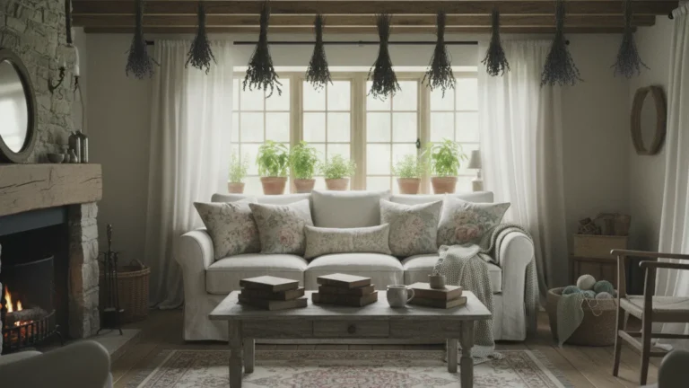 A room is shown in a cottagedecore