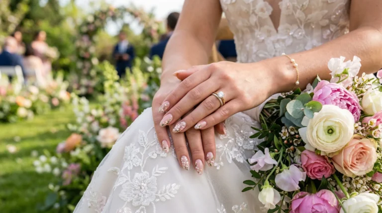 Stylish Spring Wedding Nails 2026: 15 Elegant Bridal Nail Art Ideas for a Romantic Celebration