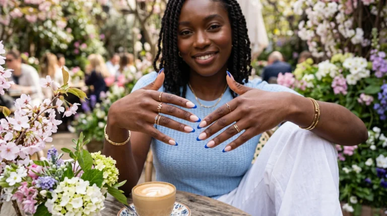 Stylish Spring Nails For Dark Skin 2026 Blue French Tips and Beyond: 17 Fresh Looks I Am Obsessing Over