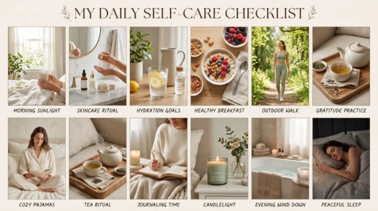 Daily Self-Care Checklist: 40 Small Habits to Feel Grounded and Glow Every Day