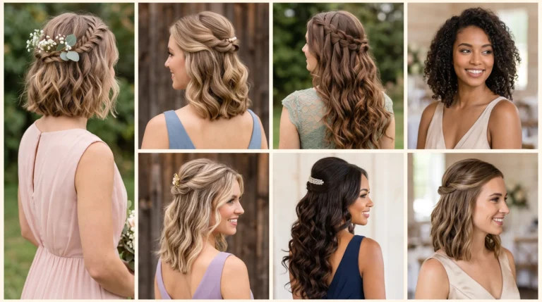 Bridesmaid Hairstyles Half Up Half Down: Elegant Ideas for Every Hair Length and Wedding Style