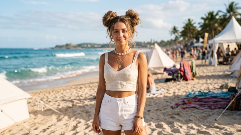 10 Messy Double Buns Ideas for Your Next Beach Festival